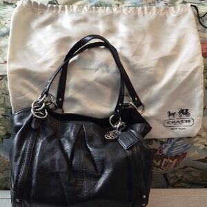 Coach Black Leather Madison Mia Maggie Hobo Shoulder Bag